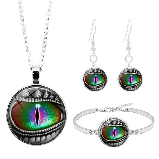 NEW Cabochon Glass necklace Silver woman pendants( Dragons Eye NEW Cabochon Glass necklace Silver woman pendants( Dragons Eye